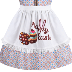 Girl Dress 2 Piece German Dirndl Oktoberfest Bavarian Easter Bunny Size 6-14 Years