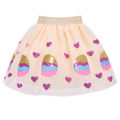 Girls Skirt 2 Piece Set Tutu Skirt Easter Party Egg Hunting Bag Size 2-10 Years