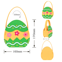 Girls Dress Green Easter Rabbit High Low Dress Egg Hunting Bag Size 4-8 Years