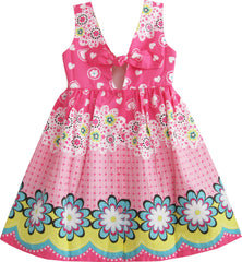 Girls Dress Pink Floral Print Size 12M-8 Years